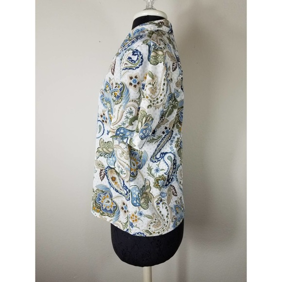 Alfred Dunner Women's Blouse Top Shirt Button Up Petite 10 Vintage - Picture 8 of 9